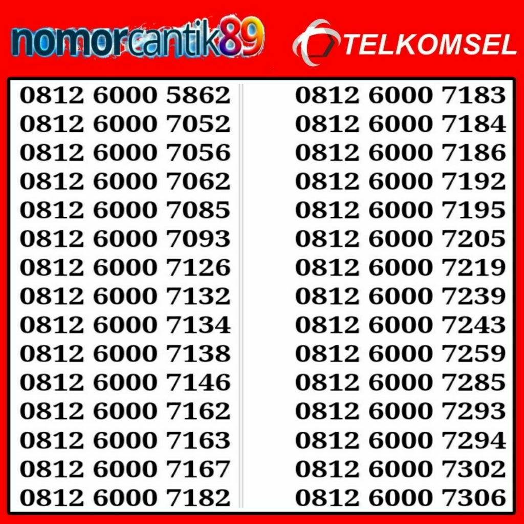 nomor cantik telkomsel simpati cantik