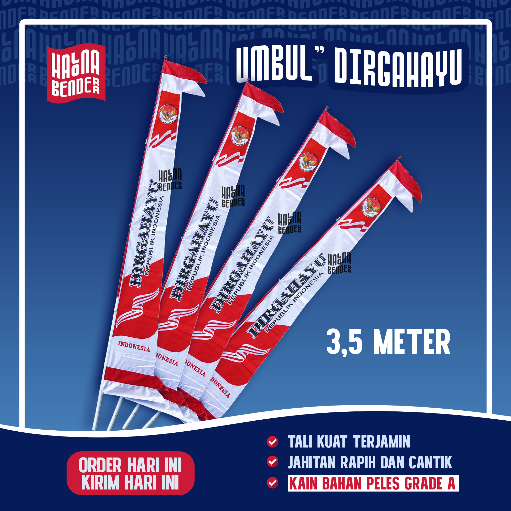 BENDERA UMBUL UMBUL DIRGAHAYU 3,5 METER