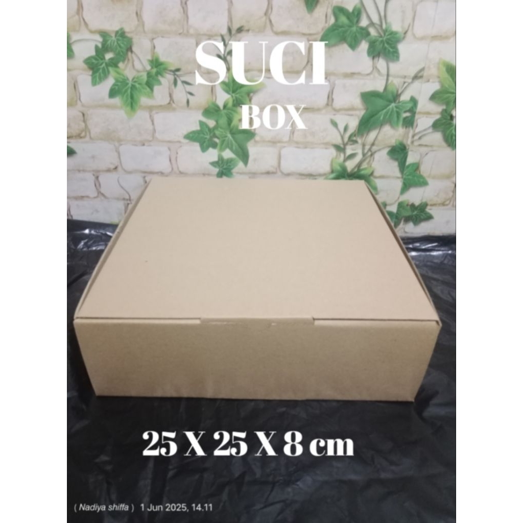 

kardus karton box die cut ukuran 25 x 25 x 8 cm model pizza bisa biat asessoris dll.