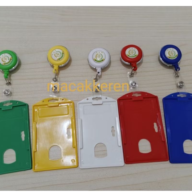 

ID Card Holder JAKSA, Nametag Yoyo Putar Tarik Ulur Lis Silver