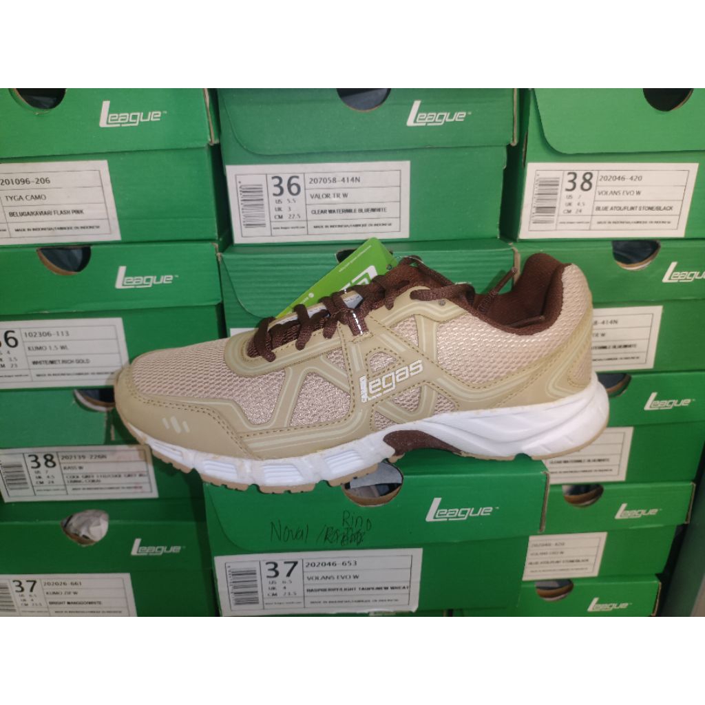 Sepatu Legaue Legas Cokelat Strakto La M Running Shoes Cowo Original Sale Murah