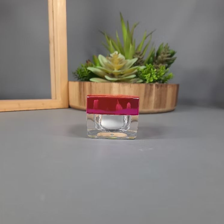 POT ACRYLIC KOTAK 10 GR - PINK / POT CREAM 10 GRAM KOTAK / POT ACRYLIC 10 GRAM IMPORT