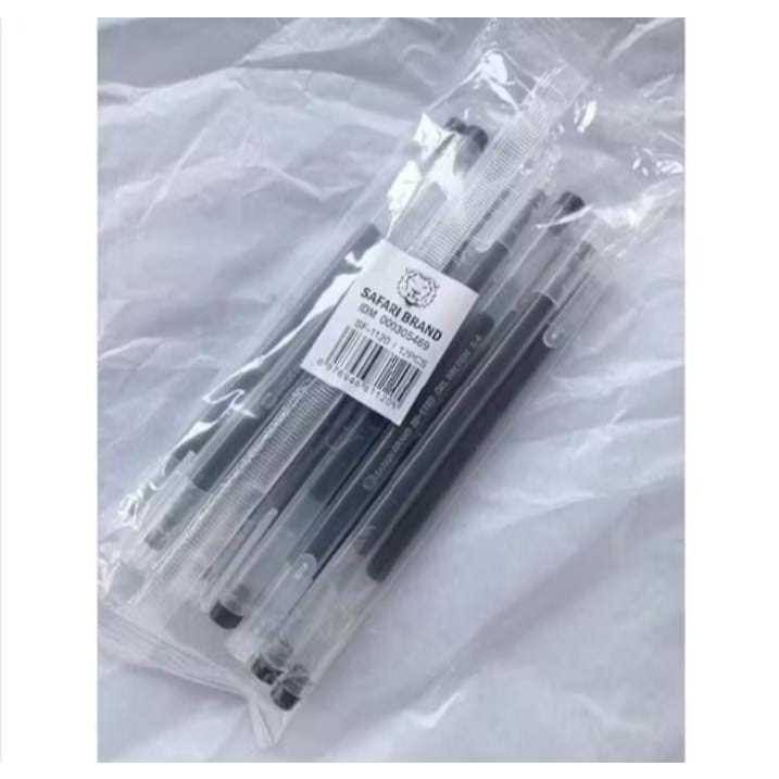 

( 1 PLASTIK ) New Jell SF-1020ECO Pulpen Bolpoint Bolpen Pena Gell Gel Jel Pen Grosir Murah Obral Ekonomis 0.4mm merk Safari Lusinan isi 12 pcs