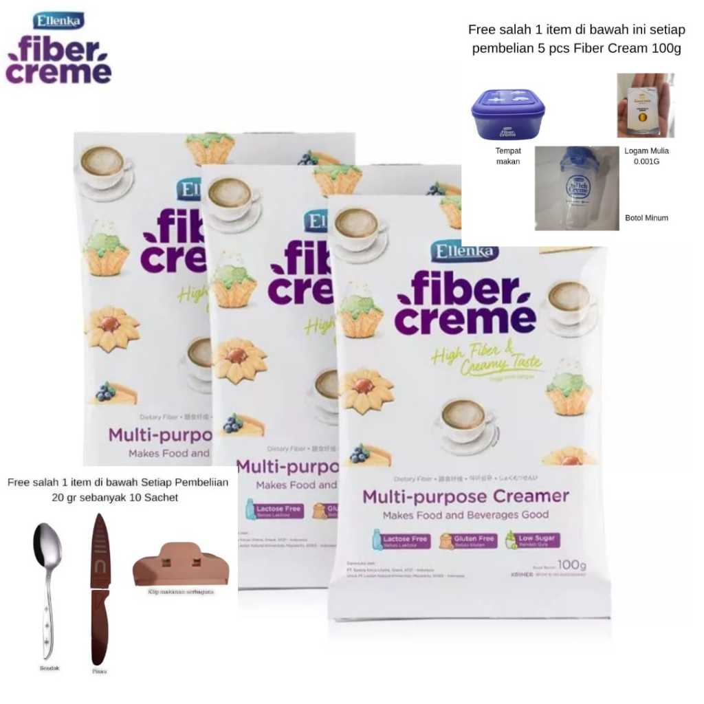 

Ellenka FIBER CREME - Pengganti Santan (1 sachet - 20g / 100g)
