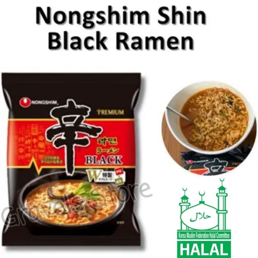 

[Logo HALAL] PREMIUM Nongshim Shin Ramyun Black - Ramyeon / Ramen Noodle Korea