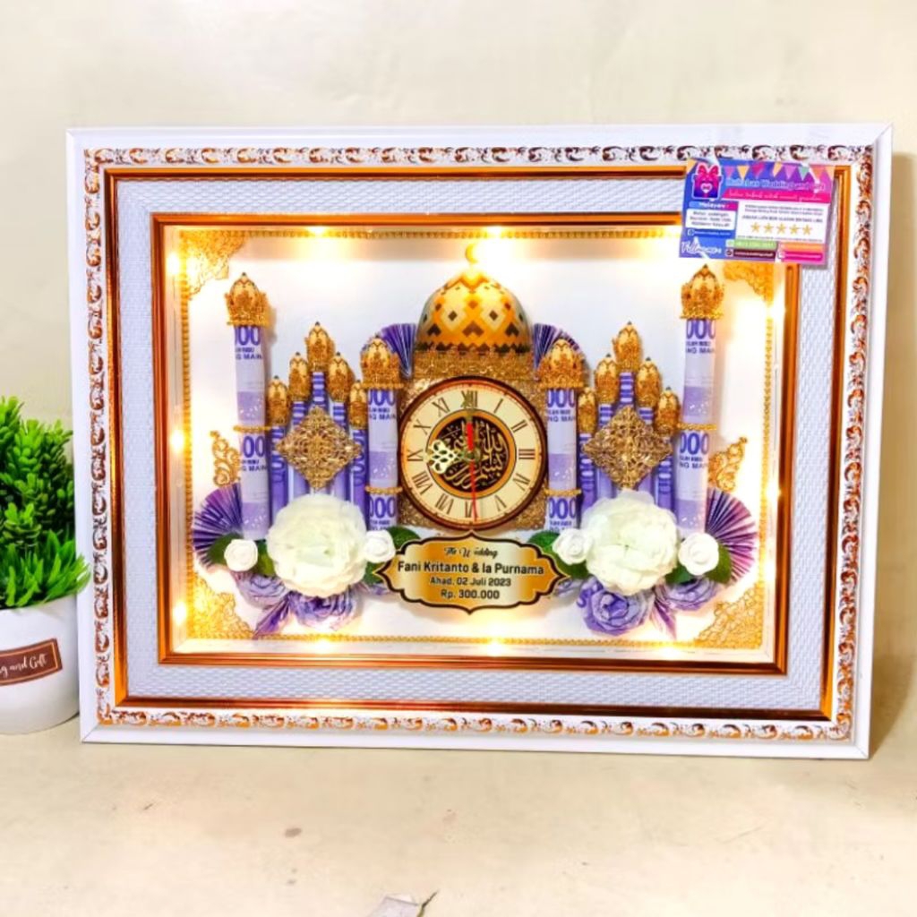 BINGKAI MAHAR PERNIKAHAN 3D, UKURAN 30X40