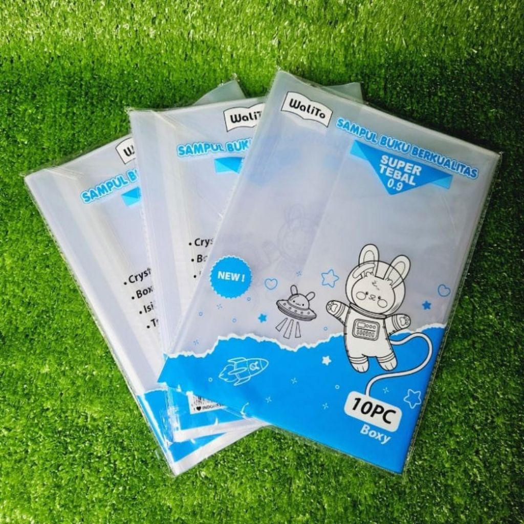 

sampul plastik buku tulis super tebal O,9( WALITO) ukuran boxy campus maxi panjang isi 10 lembar