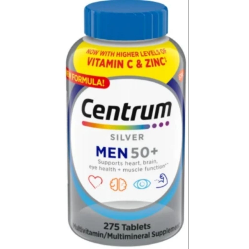 CENTRUM Silver MEN 50+ PLUS - CENTRUM Silver WOMEN 50+ PLUS HIGHER LEVELS OF VITAMIN C & ZINC 275 TA