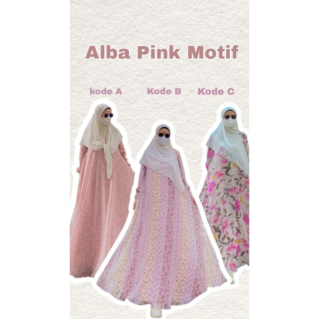 Dress Alba motif pink