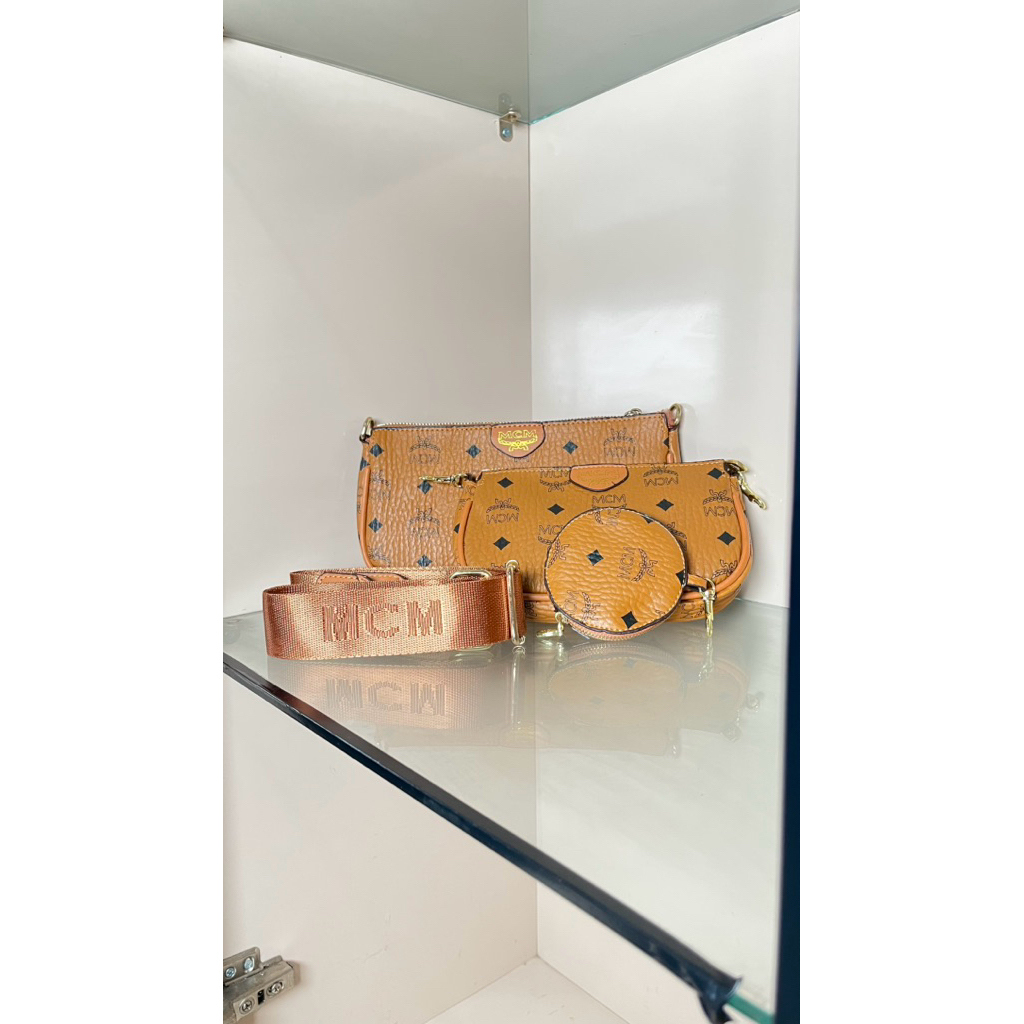 Tas Wanita Poch MCM Brown