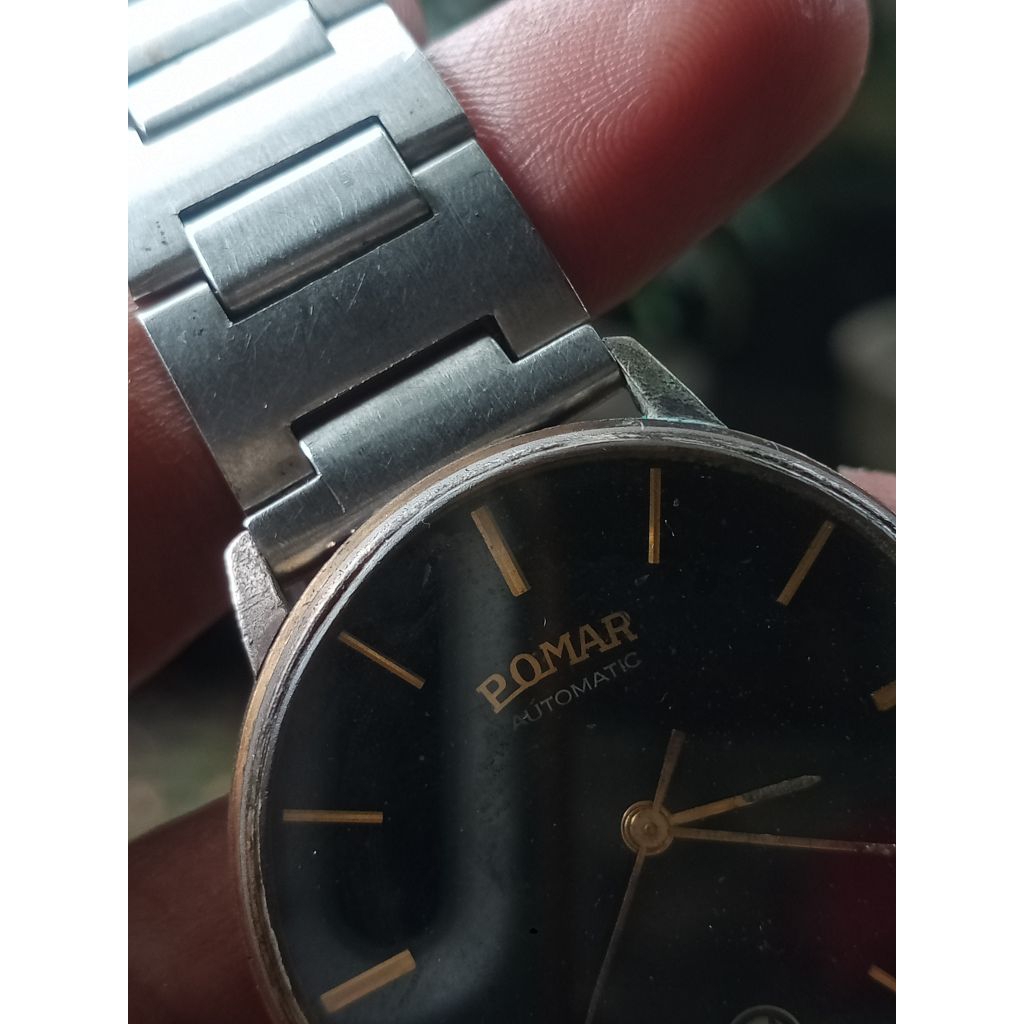 Jam tangan pria Original Vintage POMAR SWISS 12014 Automatic Antik Classic Prelove Jadul