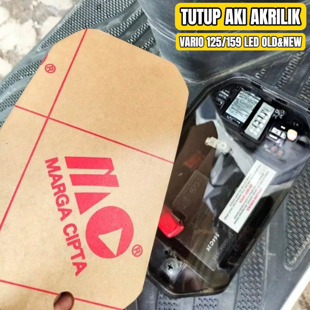 COVER TUTUP AKI AKRILIK VARIO 125/150 LED NEW & LED OLD MIKA TUTUP AKI TRANSPARAN VARIO 125/150 LED