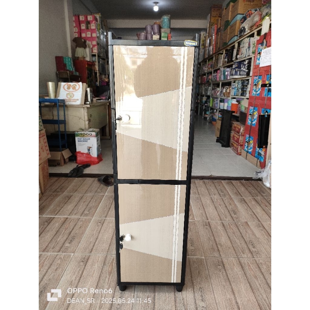 Snap Box Long Door Nandos lemari 2pintu susun4 pakai kunci