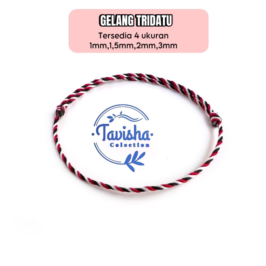 Gelang tridatu polos -original bracelet -gelang tali tridatu