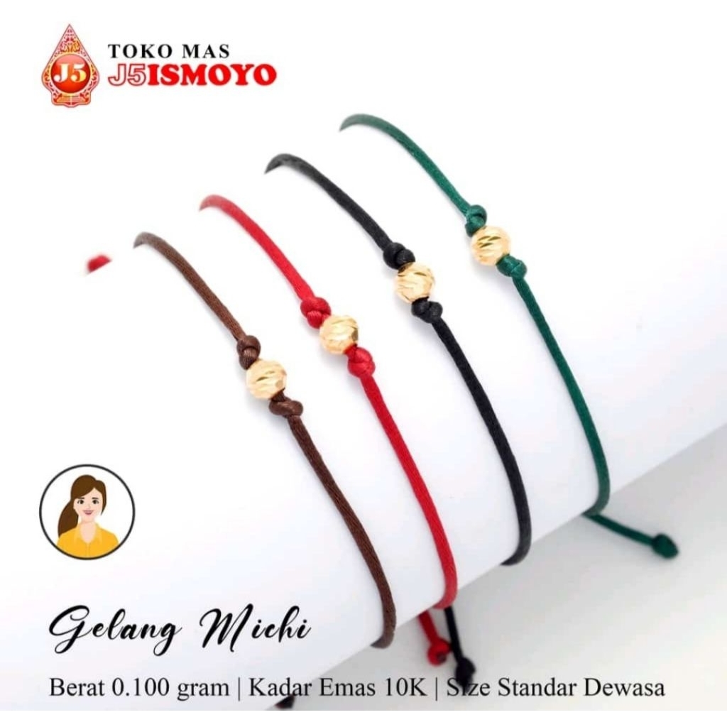 Gelang Tali Michi 0,1gram Semar Ismoyo J5