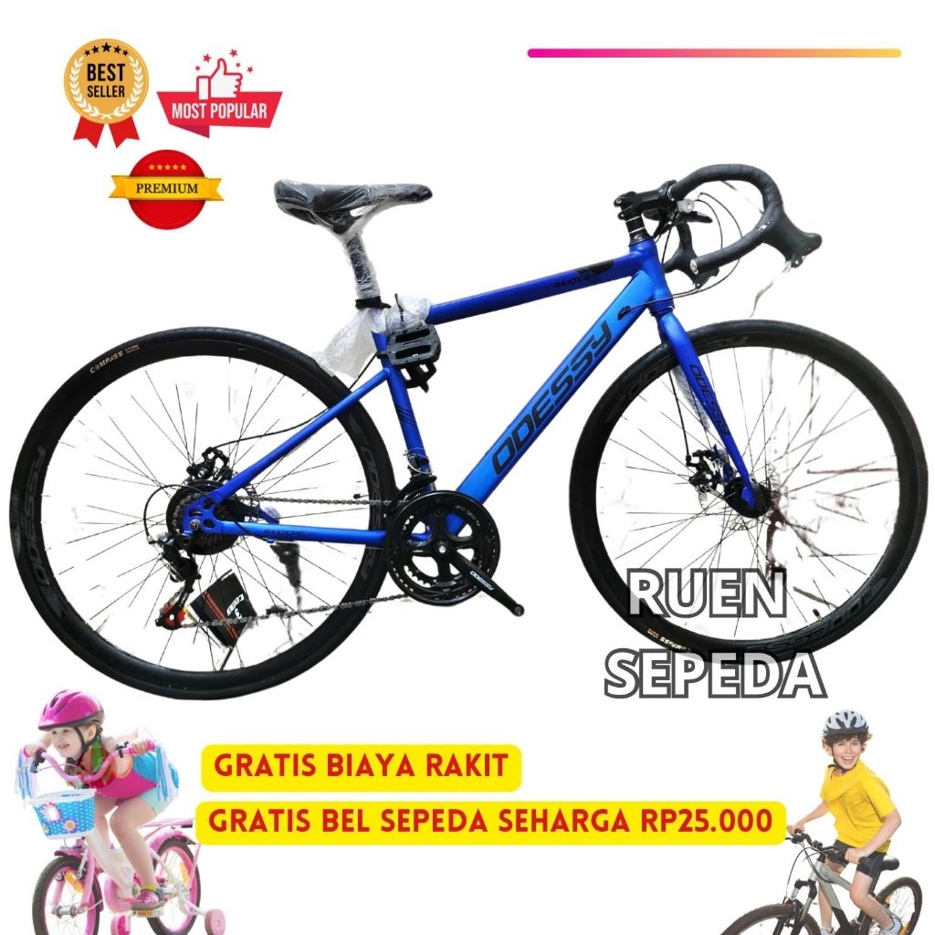 Sepeda RoadBike Evergreen Element Odessy 700C Rapier Steel 21 Speedement