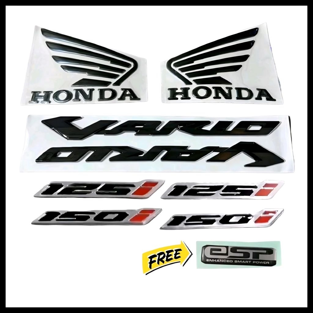 emblem timbul vario set garuda warna hitam logo timbul vario old dan garuda warna hitam set kanan ki