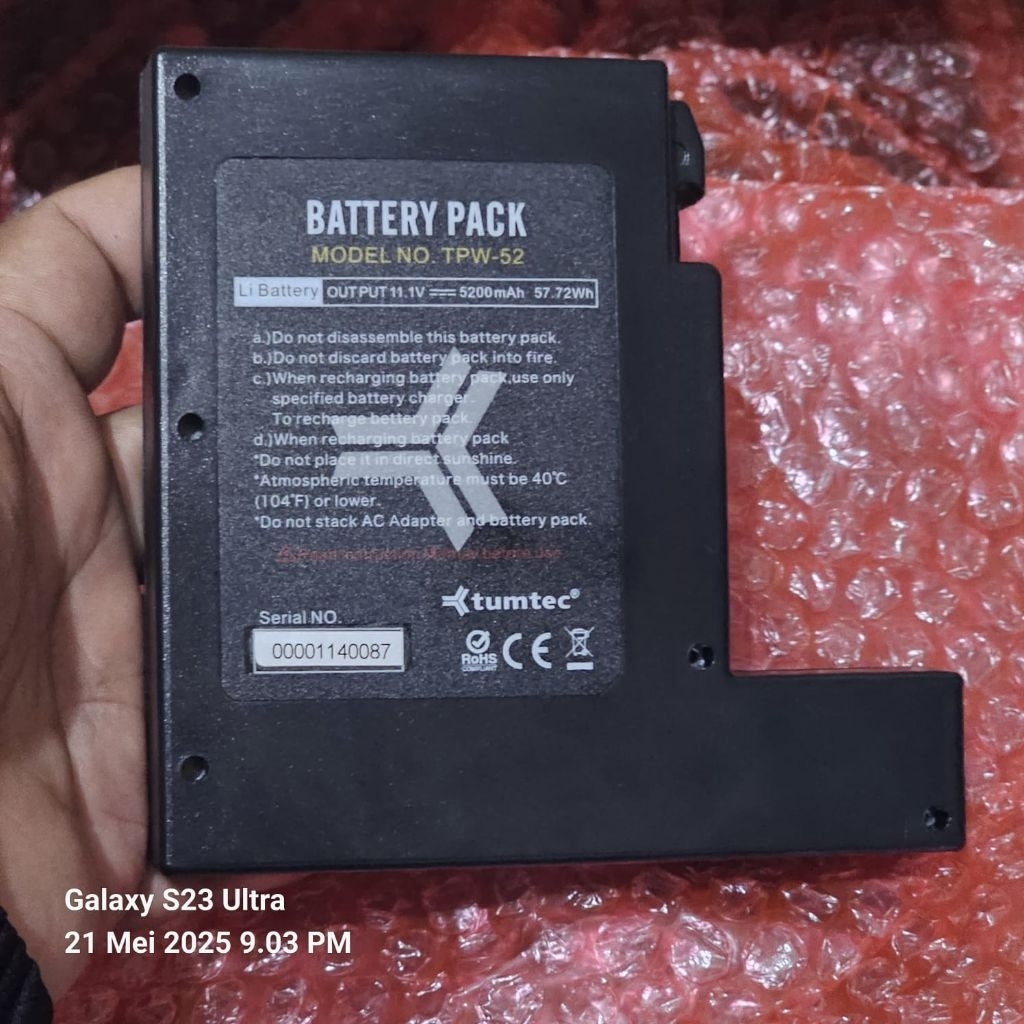 batre splicer tumtec / baterai splicer tumtec