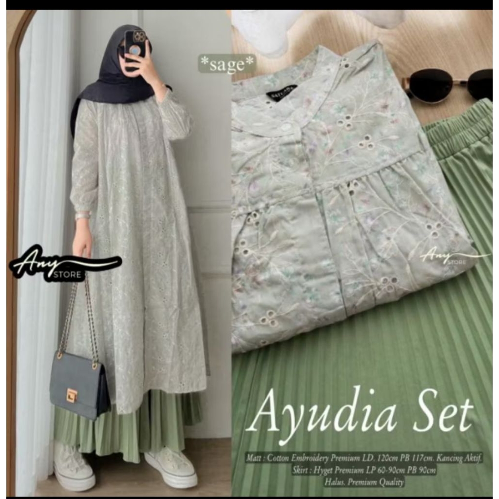 AYUDIA LONG TUNIK // TUNIK KATBOL // TUNIK KATUN BORDIR