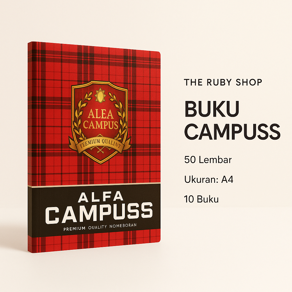 

Buku Tulis Alfa Campus 50 Lembar 1 Pack Isi 10 Pcs