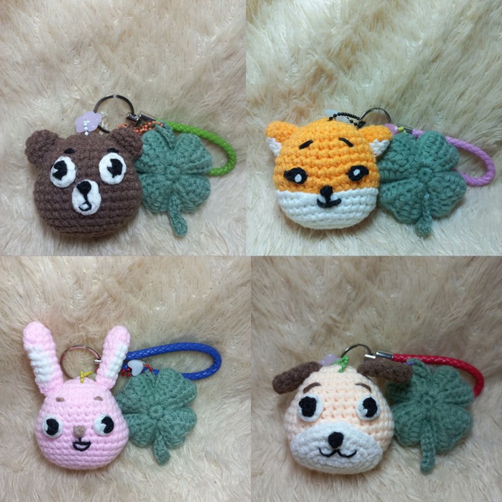 Gantungan kunci amigurumi Clover Denimalz DAY6 Bang Kke Pil Don