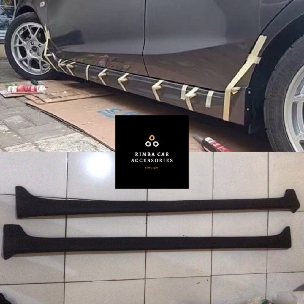 [100% Presisi] Side Skirt Honda Brio Lama Hitam Doff Sideskirt Brio 2012-2017 Bahan Berkualitas