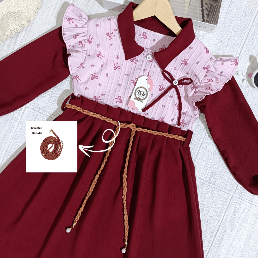 Gamis Anak Perempuan Umur 3-14 Terbaru 2026 Dress Muslimah 2-3Thn Ghames Idul Fitri Mewah Games Romp