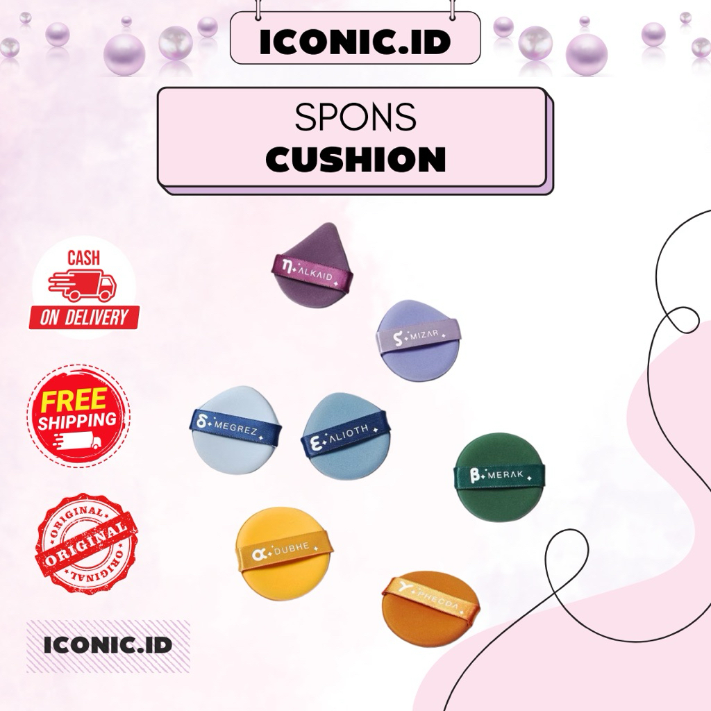 Iconic.id-Spons Bedak Basah / Spons Cushion / Spons Teardrop / Spons Bedak