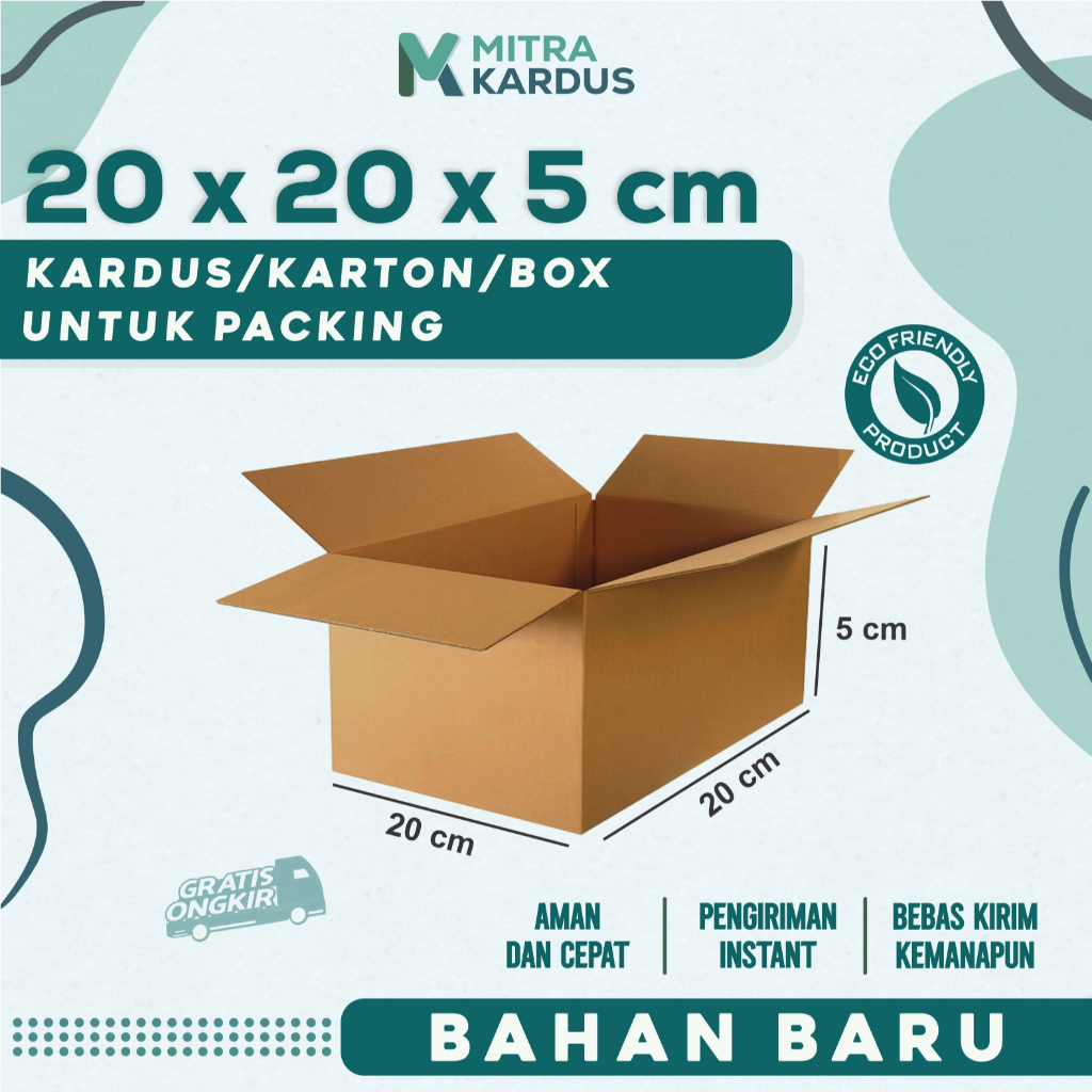

kardus packing 20x20x5 cm / box karton corrugated single wall premium / Box Packing packing online