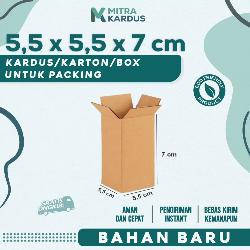 

kardus packing 5,5x5,5x7 cm / box karton corrugated single wall premium / Box Packing packing online