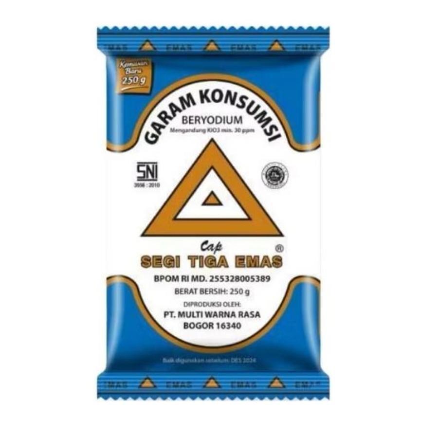 

Cap Segi Tiga Emas Garam Konsumsi Beryodium segitiga emas 250 gram