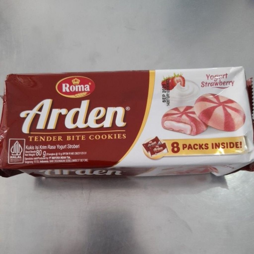 

Roma Arden Tender Bite Cookies rasa Yogurt Stroberi 80g