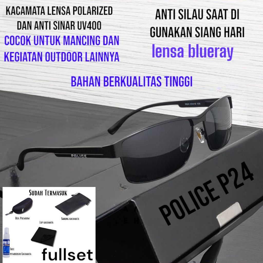 Kacamata Polarized Kacamata Hitam pria kacamata Police Kacamata Gaya Kacamata Mancing