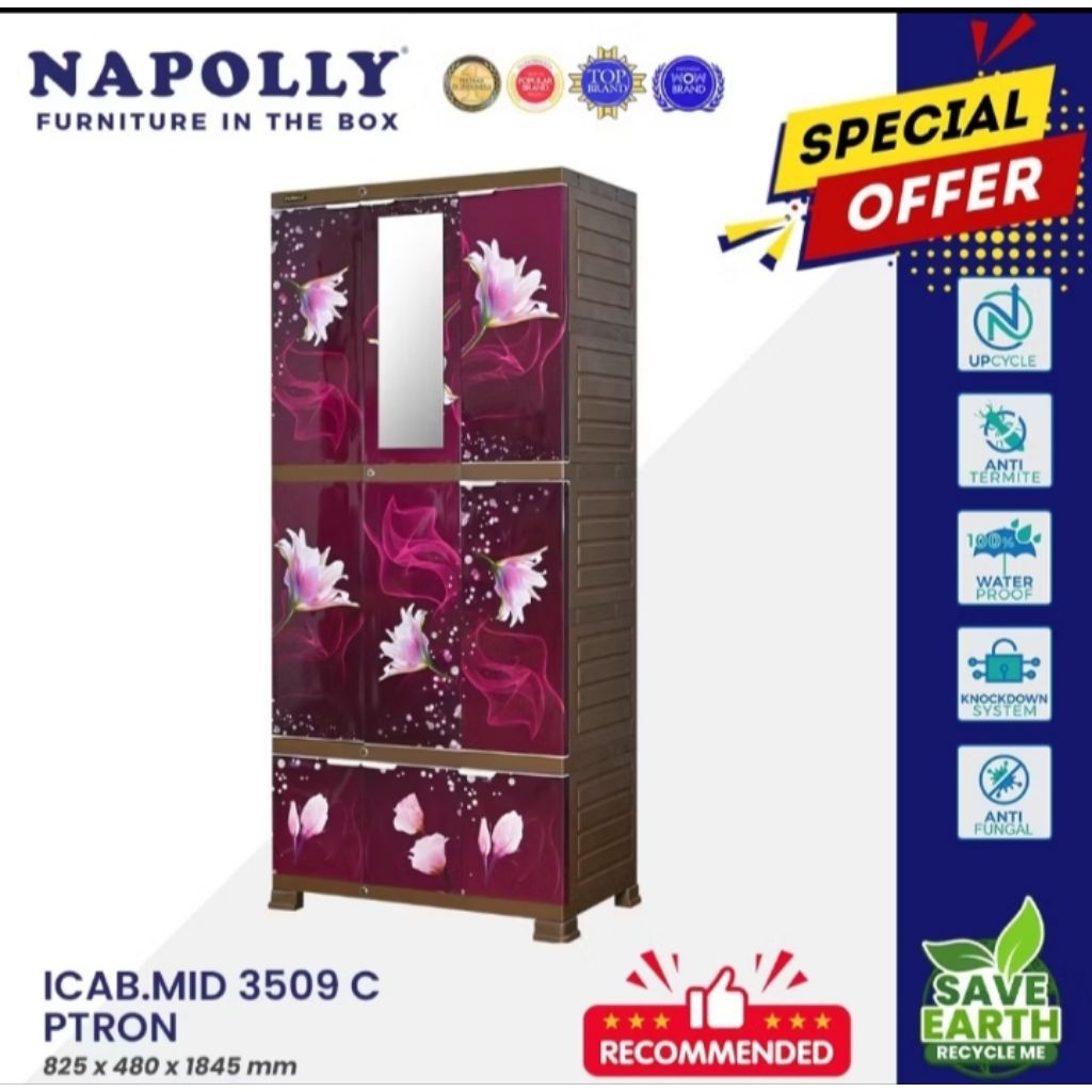 CARGO - LEMARI PLASTIK NAPOLLY MIDICAB -3509 PUMA/ LEMARI PLASTIK NAPOLLY GANTUNG