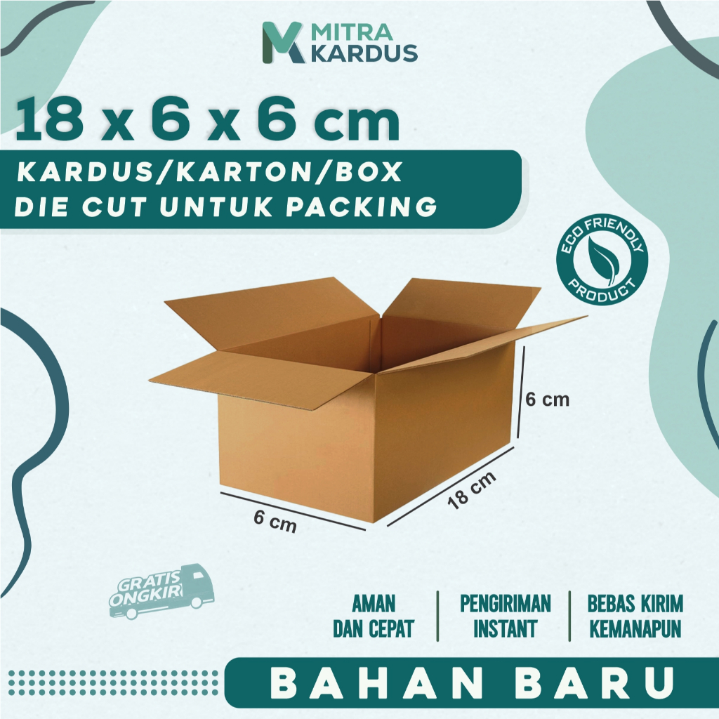 

kardus packing 18x6x6 cm / box karton corrugated single wall premium / Box Packing packing online