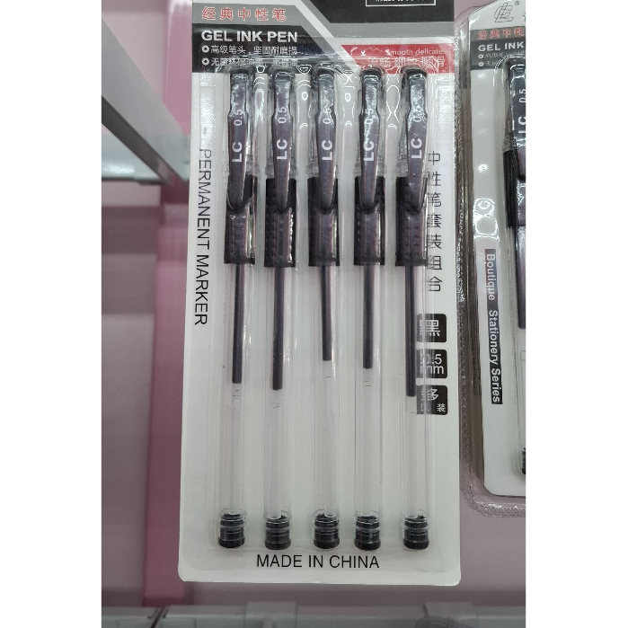 

1MART Pena Gel LC 0.5 mm – Gel Ink Pen Set Isi 6