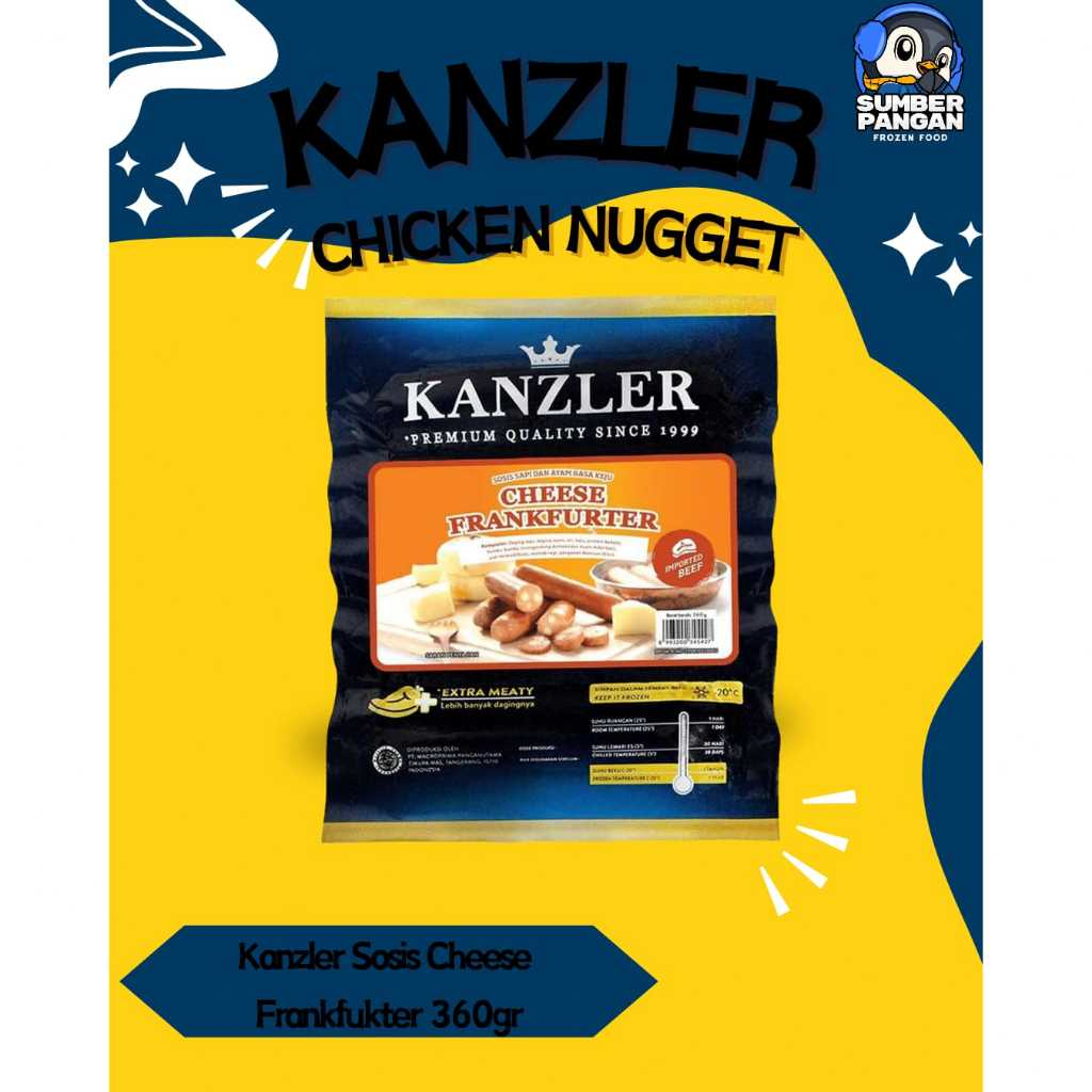 

Kanzler Sosis Cheese Frankukter 360gr