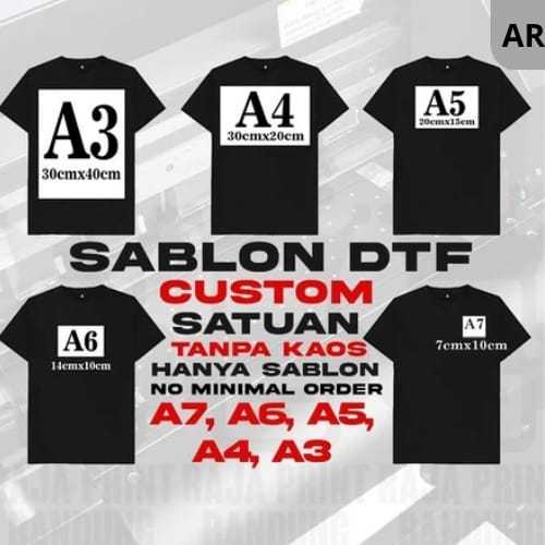

Sablon DTF Sticker Custom Satuan Tanpa Kaos Tinggal Press