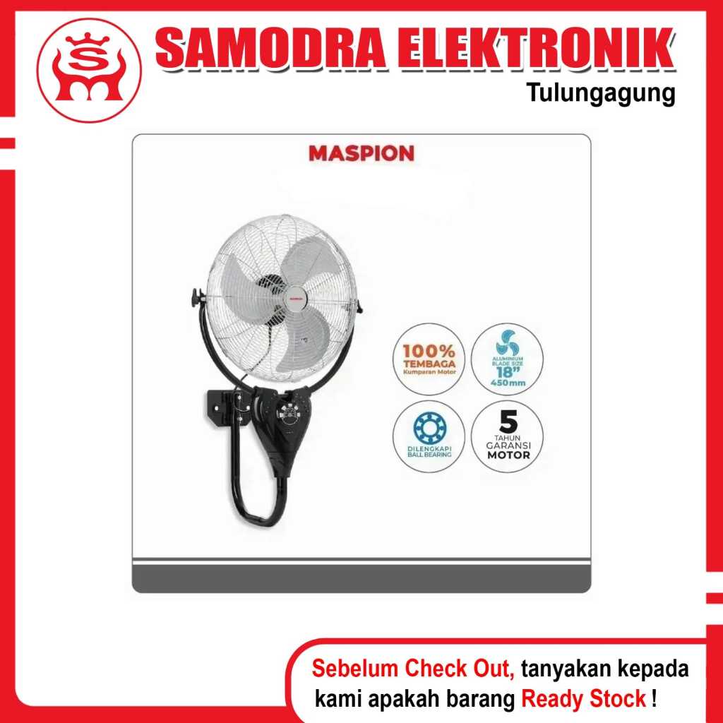 Kipas Angin MASPION PW-1802 RC | Kipas Angin Maspion Ukuran 18 Inch
