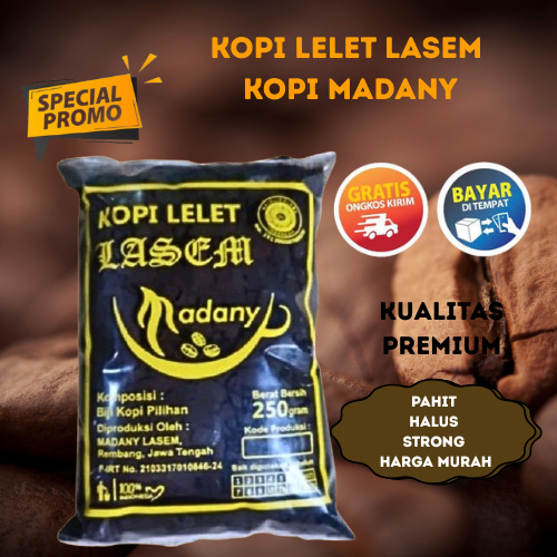 

KOPI MADANY – KOPI LELET KHAS LASEM ASLI 200GR | KOPI HITAM TRADISIONAL JAWA PEKAT & PAHIT NENDANG | KOPI LOKAL UMKM | 200GR | TANPA CAMPURAN | RASA KUAT