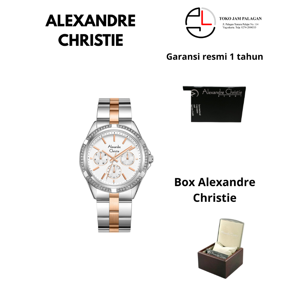 Jam Tangan Wanita ALEXANDRE CHRISTIE ACF-2947-BFBTRSL