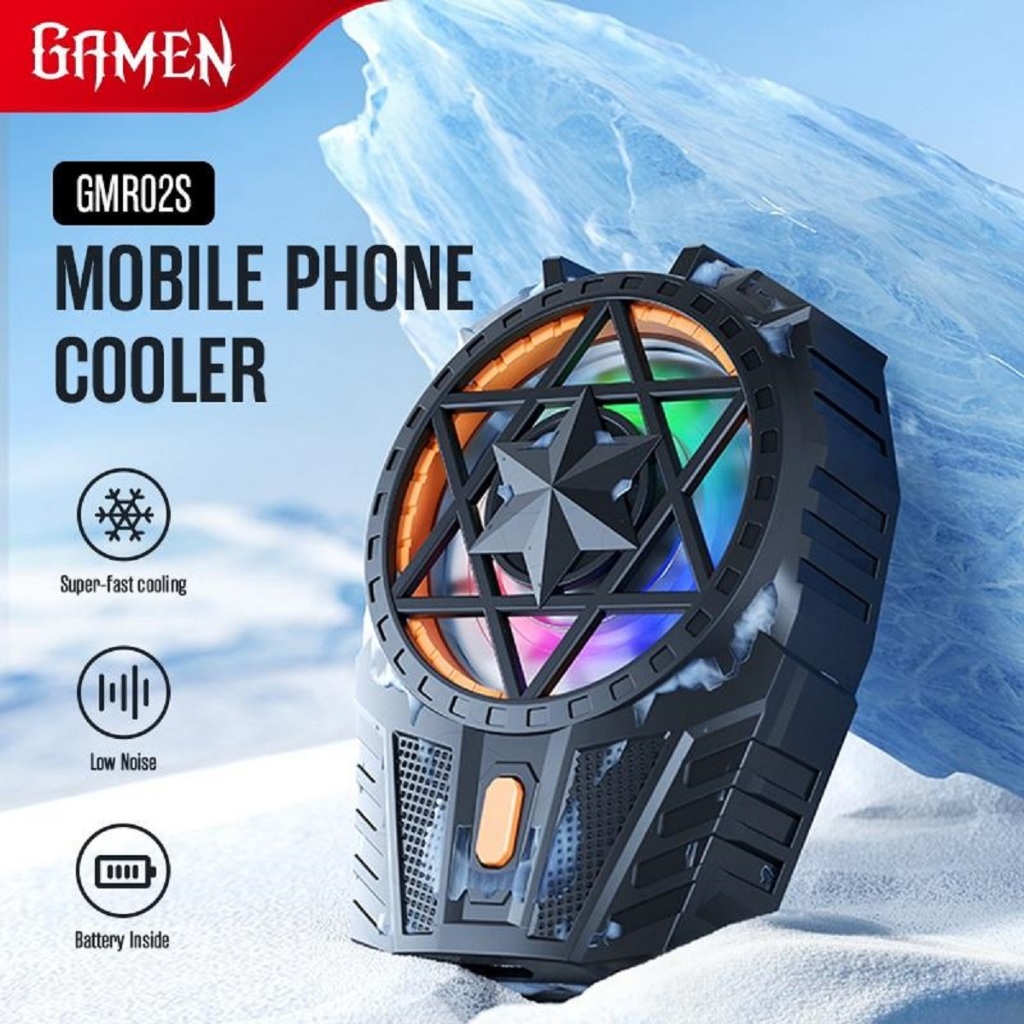 GAMEN GMR02S Cooling Fan HP Cooler Tanpa Kabel Kipas HP Gaming Fancooler  Pendingin HP Untuk Game Ra