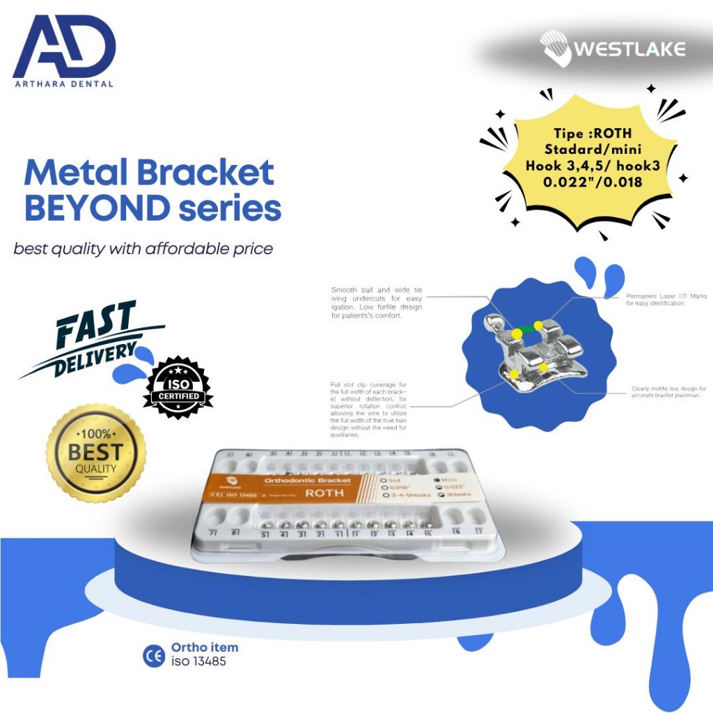 Metal bracket BEYOND series Roth / orthodontics bracket AO style / bracket konvensional westlake