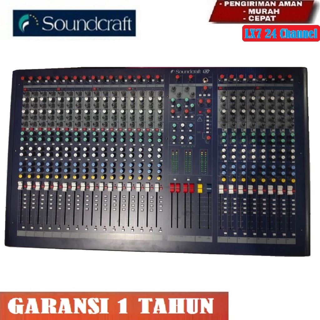 Mixer Audio SoundCraft LX7 24 Channel 6 Tone 6 Aux 4 Grup LX7ii Grade 24 Ch 24Ch 24Channel