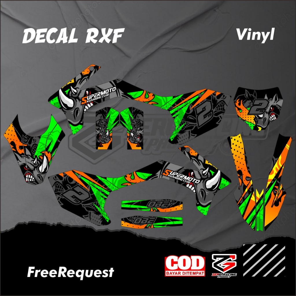 Sticker Decal Stiker Mini Trail RXF 50cc Stiker rxf 110cc Stiker Minti Trail