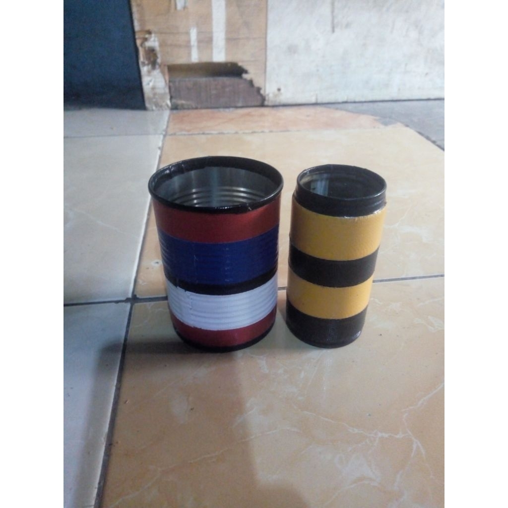 

kaleng bekas kerajinan tempat pensil dll