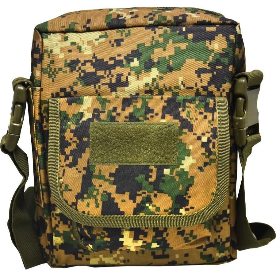 TAS SELEMPANG TACTICAL 2 SISI MILITARY OUTDOOR HUNTING ARMY BAG - LORENG DAUN