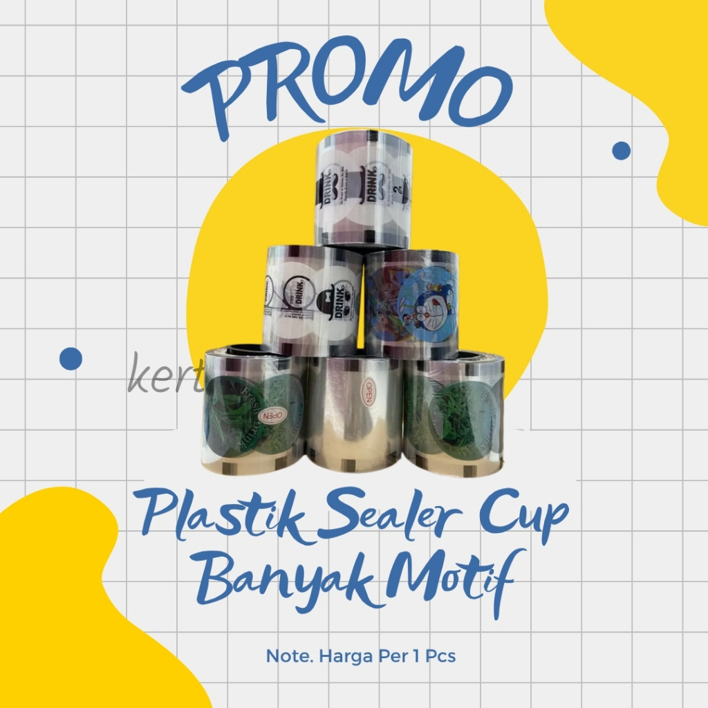 Cup Sealer Isi 1000 Cup / Plastik Lid Cup Sealer / Tutup Gelas / Tutup Minuman Gelas / Cup Minuman