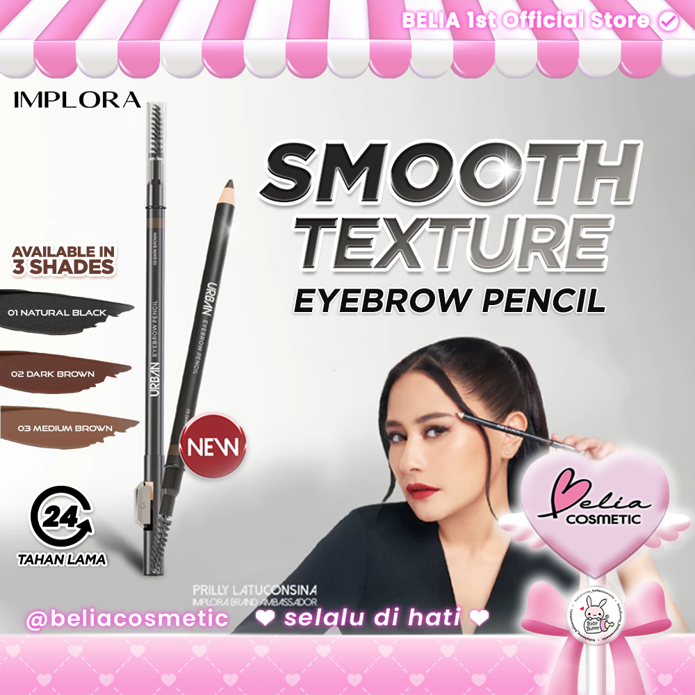 ❤ BELIA ❤ IMPLORA Urban Eyebrow Pencil | Pensil Alis | Tidak mudah luntur