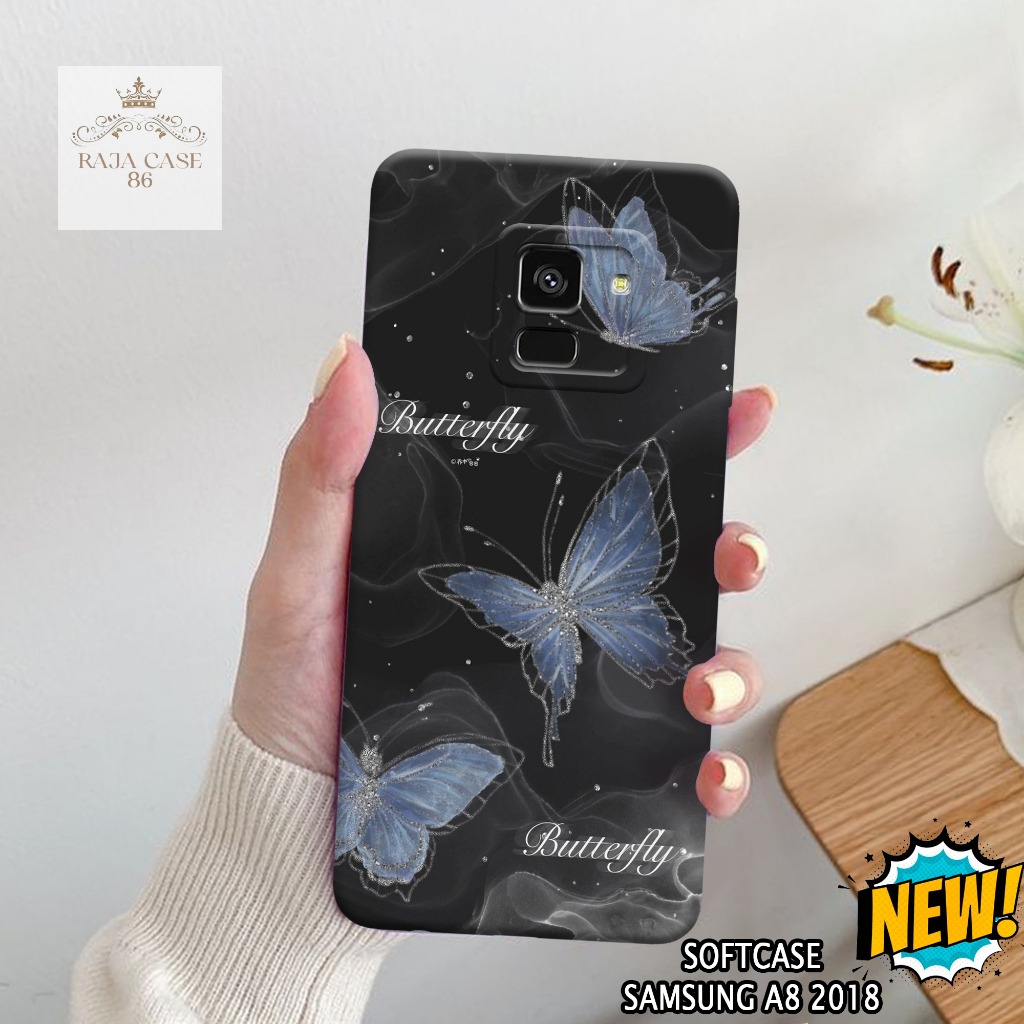 Case Samsung A8 2018 - Rajacase - casing Samsung A8 2018 - Motif case Kupu - Pelindung handphone - S